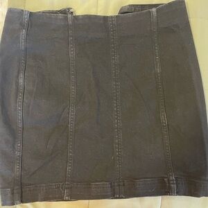 Free People Black Paneled Mini Skirt